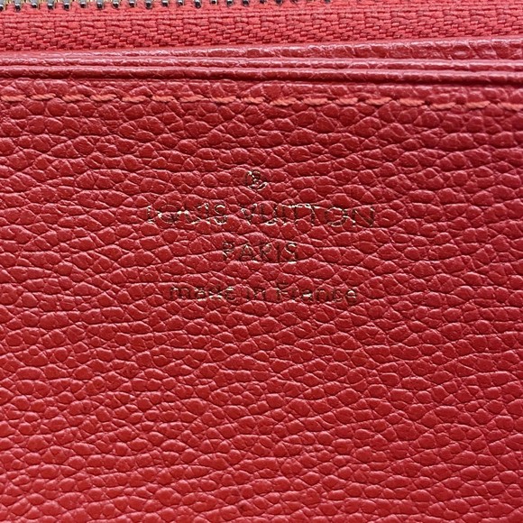 Louis Vuitton Cerise Red Wallet Zippy Empreinte - Picture 4 of 9